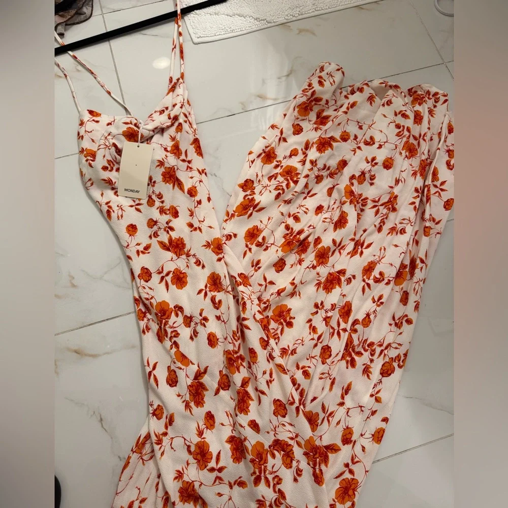 Monday Swimwear Red Floral Maxi Dress - Picture 5 of 5